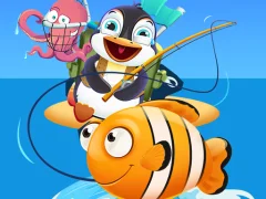 Logħba Baby Penguin Fishing onlajn