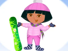 Logħba Dora Ski Winter Dressup onlajn