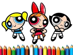 Logħba PowerPuff Girls Coloring Book onlajn