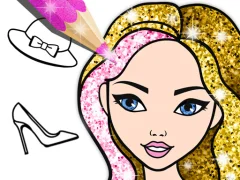 Logħba Fashion Coloring Book Glitter onlajn