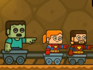 Logħba 2 Player BlockMiner Escape  onlajn