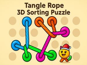 Logħba Hazel Tangle Rope 3D: Issortjar ta 'puzzle onlajn
