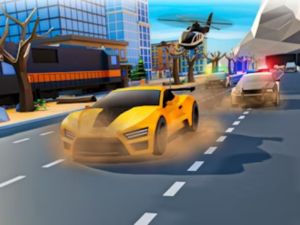 Logħba Karozza tal-Pulizija Chase Zigzag Escape 3D onlajn