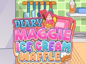 Logħba Djarju Maggie: ġelat Waffle onlajn