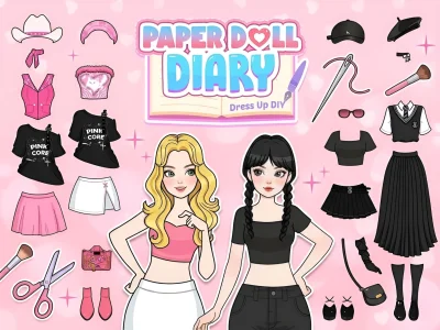 Logħba Paper Doll Diary: Dress Up DIY onlajn