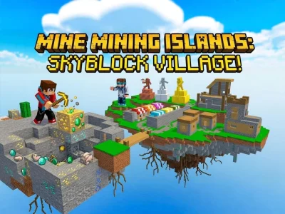 Logħba Mine Mining Islands: Skyblock Village! onlajn