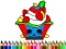Logħba Back To School: Cake Coloring Book onlajn