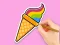 Logħba Coloring Book: Rainbow Ice Cream onlajn