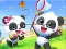 Logħba Jigsaw Puzzle: Baby Panda Spring Outing onlajn