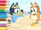 Logħba Coloring Book: Bluey On The Beach onlajn