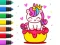 Logħba Coloring Book: Unicorn Cupcake onlajn