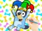 Logħba Coloring Book: Clown Bluey onlajn