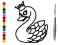 Logħba Back To School: Swan Coloring Book onlajn
