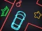 Logħba Neon Car Puzzle onlajn