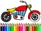 Logħba Back To School: Motorbike Coloring onlajn