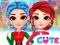 Logħba Rainbow Girls Christmas Outfits onlajn