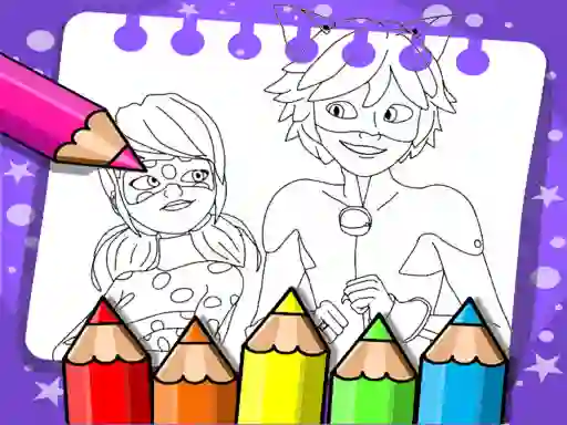 Logħba Miraculous Ladybug Coloring Book onlajn
