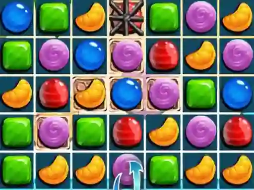 Logħba Sweet Candy Match 3 onlajn