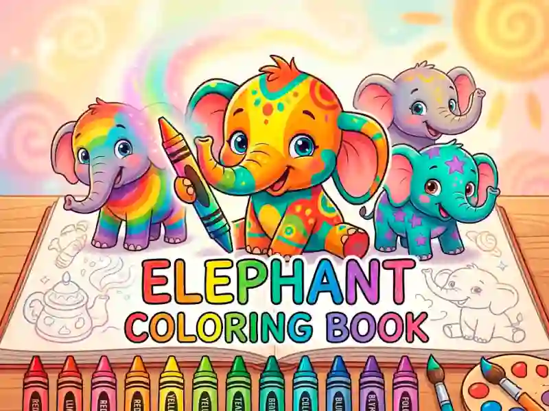 Logħba Elephant Coloring Book onlajn