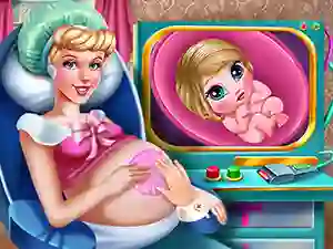 Logħba Cinderella Pregnant Check-Up onlajn