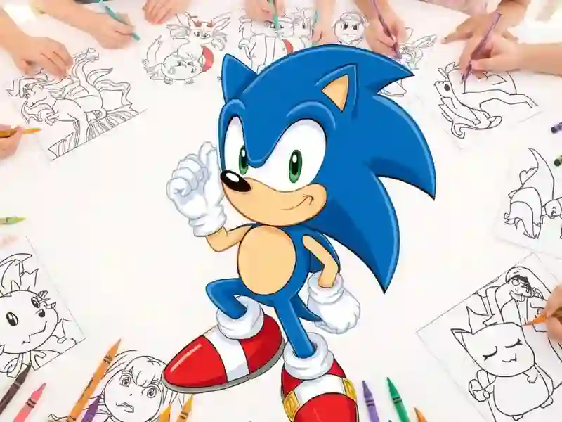 Logħba Sonic Coloring onlajn