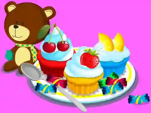 Logħba Cooking Colorful Cupcakes onlajn
