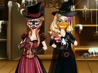 Logħba Sisters Halloween Preparations onlajn