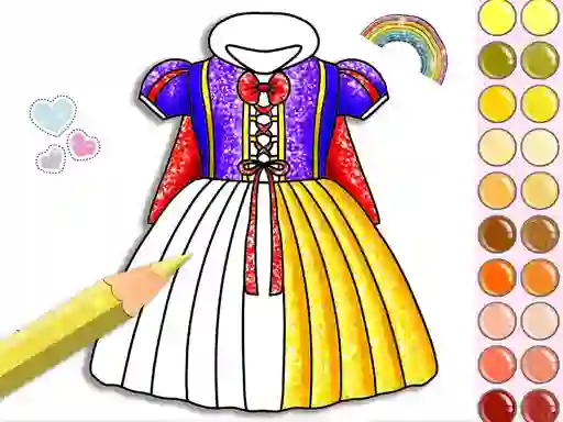 Logħba Princess Glitter Coloring onlajn