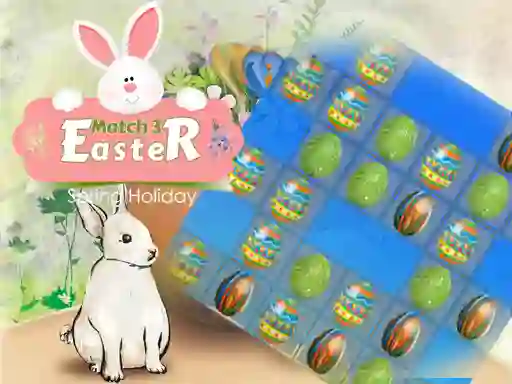 Logħba Easter Eggs Match 3 onlajn