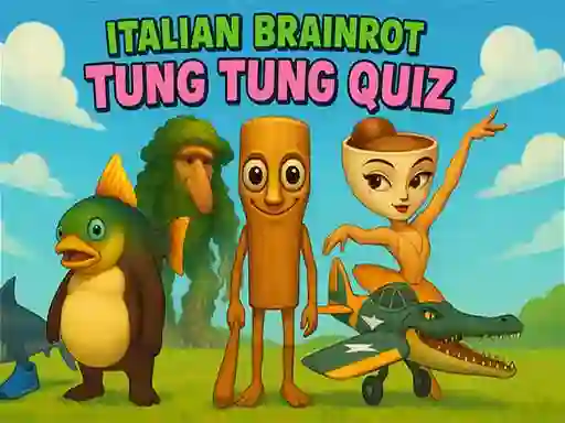 Logħba Italian Brainrot tung Tung Quiz onlajn