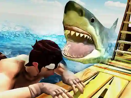 Logħba Raft Angry Shark Hunting onlajn