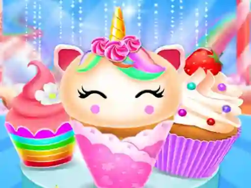 Logħba Unicorn Mermaid Cupcake Cooking Design onlajn