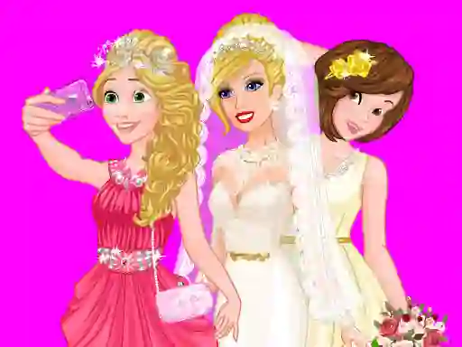 Logħba Barbie's Wedding Selfie With Princesses onlajn
