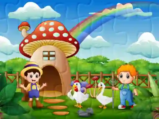 Logħba Farm Animal Jigsaw onlajn