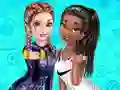 Logħba Elsa And Tiana Workout Buddies onlajn