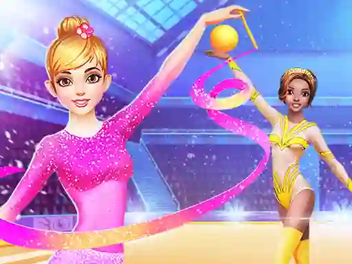 Logħba Gymnastics Girls Dress Up Game onlajn
