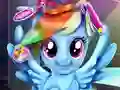 Logħba Rainbow pony real haircuts onlajn