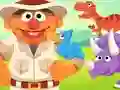 Logħba 123 Sesame Street: Ernie's Dinosaur Day Care onlajn