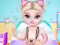 Logħba Naughty Baby Elsa's Weekend onlajn