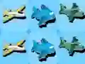 Logħba Big Fast Airplanes Match 3 onlajn