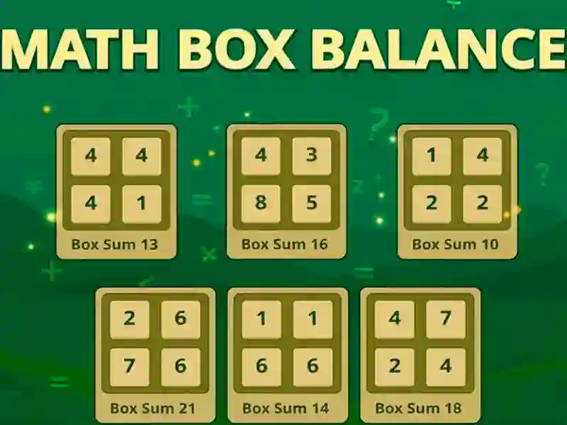 Logħba Math Box Balance onlajn