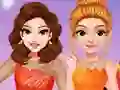 Logħba Princesses Ice Skating Dress Up onlajn
