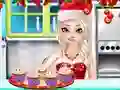 Logħba Frozen Christmas Cupcake Maker onlajn