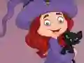 Logħba G2E Happy Witch Girl And Cat Room Escape onlajn