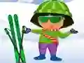 Logħba Dora Ski Dress up onlajn