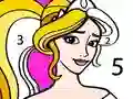 Logħba Princess Coloring By Number onlajn