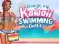 Logħba Design My Kawaii Swimming Outfit onlajn