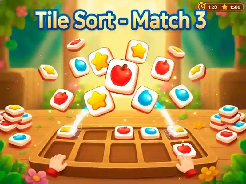 Logħba Tile Sort - Match 3 onlajn