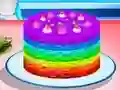 Logħba Cooking Rainbow Cake onlajn