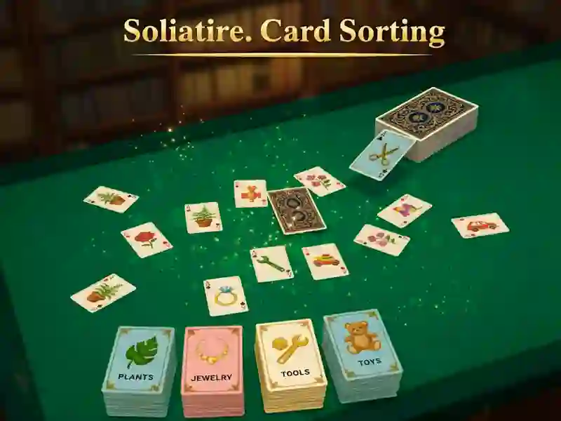 Logħba Solitaire. Card Sorting onlajn